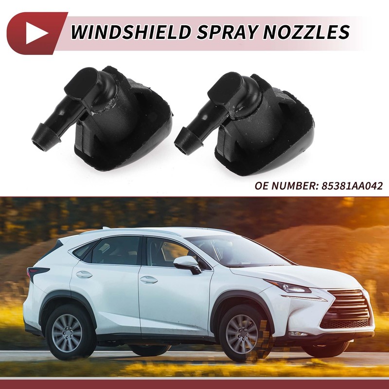HEROFFIX 2pcs Windshield Washer Nozzle for Toyota Camry 2002-2006 Front