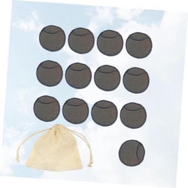 NOLITOY 1set Makeup Remover Pads Reusable Cotton Pads Reusable Makeup Remover Pad Cotton Discs Face Wash Cosmetics Mat Reusable Cotton Rounds for Face Black 14pcs