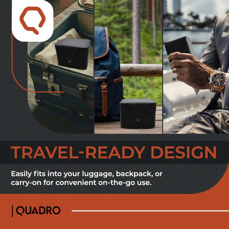 Quadro Essentials Travel Watch Case (Black)