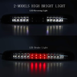 Tresound LED 3rd Third Brake Light for 1999-2007 Chevy Silverado/GMC Sierra 1500 2500 3500 HD Classic, Cargo Lamp High Mount Stop Tail light (Chrome Housing + Smoke Lens)