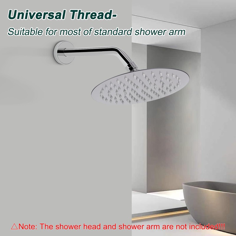 BathAce Shower Arm Flange, Stainless Steel Replacement Wall Split Flange/Escutcheon