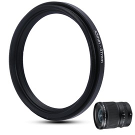 Metal Step Down Ring Filter Adapter - 43mm to 37mm - Metal Ring Step Down Rings Adapter Filter Compatible with All 37mm UV, CPL, ND, Lens Hood, Threaded Lens ect