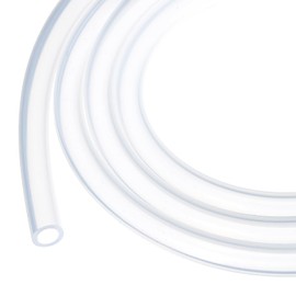 Rebower 16ft 1/4" ID x 3/8" OD Silicone Tubing Clear Industrial Plastic Tubing Pure Silicone Hoses for Pump Siphoning Draining Irrigation Brewing