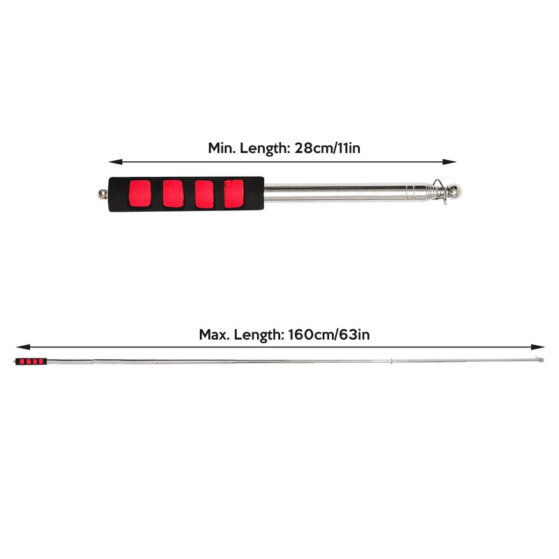 ValueHall Handheld Flagpole 2Pcs Lightweight Extendable Stainless Steel Handheld Flagpole