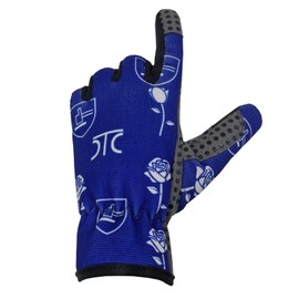 SAMONA Work and Gardening Gloves Micro Fibre Palm - Fourway Spendex, Index Finger for Smart Phone Usage (Blue, Medium)