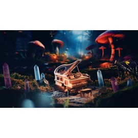 ROKR Magic Piano Mechanical Music Box 3D Wooden Puzzle Toys Gifts for Kids Teens