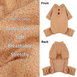 Dog Pajamas Small Sized Dog Boy Girl Small Dog Sweater Dog Clothes Fleece Puppy Clothes Jammies Dog Pjs Chihuahua Fall Winter Warm Onesies Jumpsuit Clothing Pet Dogs Male Female…