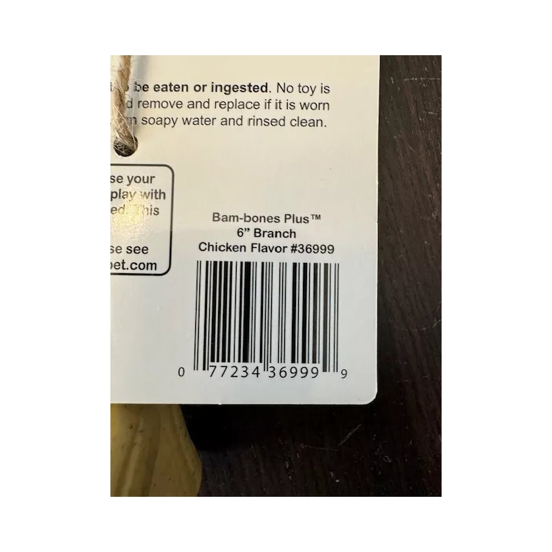 Spot NEW SPOT BAM-BONES BAMBONES BAMBOO 6" BRANCH DURABLE DOG