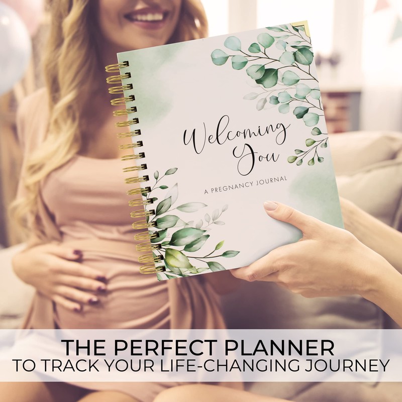 Pregnancy Journal and Memory Book with Stickers and Keepsake Pocket