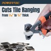 POWERTEC Wheeled Tile Nippers for Glass, Ceramic, Porcelain, and Mosaic