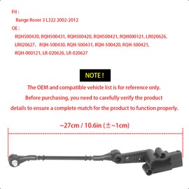 LoreenCar LR020627 Front Axle Right Air Ride Suspension Level Sensor Leveling Control With Bracket For Range Rover 3 L322