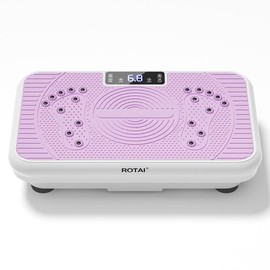 ROTAI Whole Body  Vibrating Fitness Platform . Lymphatic Drainage, Whole Body portable Exercise equipment ,Low Noise,Maximum Weight 300lb Vibration Shake Plate as a Mother's Day Gift - Color: pink