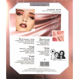 REAL TECHNIQUES Studded Glam Brush Set Limited Edition with Brush Bag & Headband