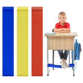 Chair Bands for Kids with Fidgety Feet, Anti Slip Feature Chair Bands for Improve Focus & Reduce Restlessness with Sensory ADHD ADD Autism and Sensory Needs (1 Blue, 1 Red, 1 Yellow)