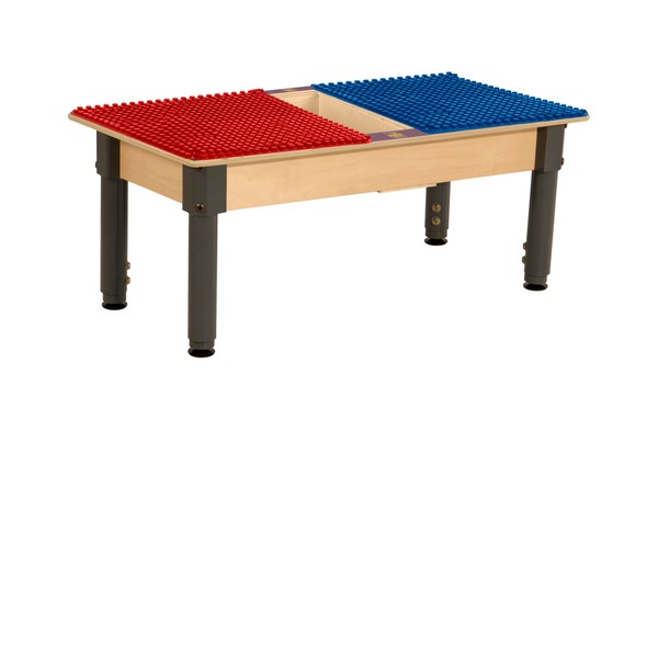 Wood Designs Time-2-Play Montessori Kids Play Table, Red & Blue