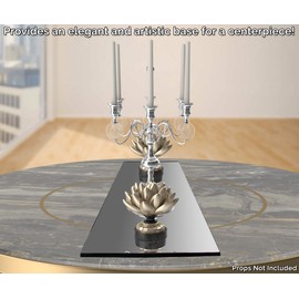 Marketing Holders Acrylic Mirror Sheet 12" x 24" Lucite Rectangular Decorative Tile Reflective Surface Plate for Home Decor and Tabletop Retail Product Display Showcases