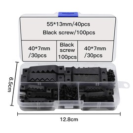 TXErfolg Pack of 100 Picture Hangers 2 Sizes (40 x 7 mm 55 x 13 mm) Sawtooth with 200 Screws Double Hole Picture Frame Hanger Stable Hanging Hooks for Picture Frames Stretcher Frames Watches Painting