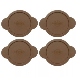 Visions CM8-PC 1 Quart Versa Pot Brown Replacement Lid Cover (4-Pack)