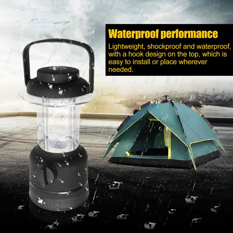2Pcs COB LED Camping Lamp Portable Night Light with Compass