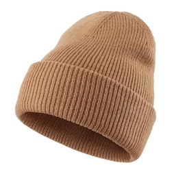 Home Prefer Mens Winter Hats Thick Knit Cuff Beanie Cap Warm Stocking Beanie Hat Biscuit