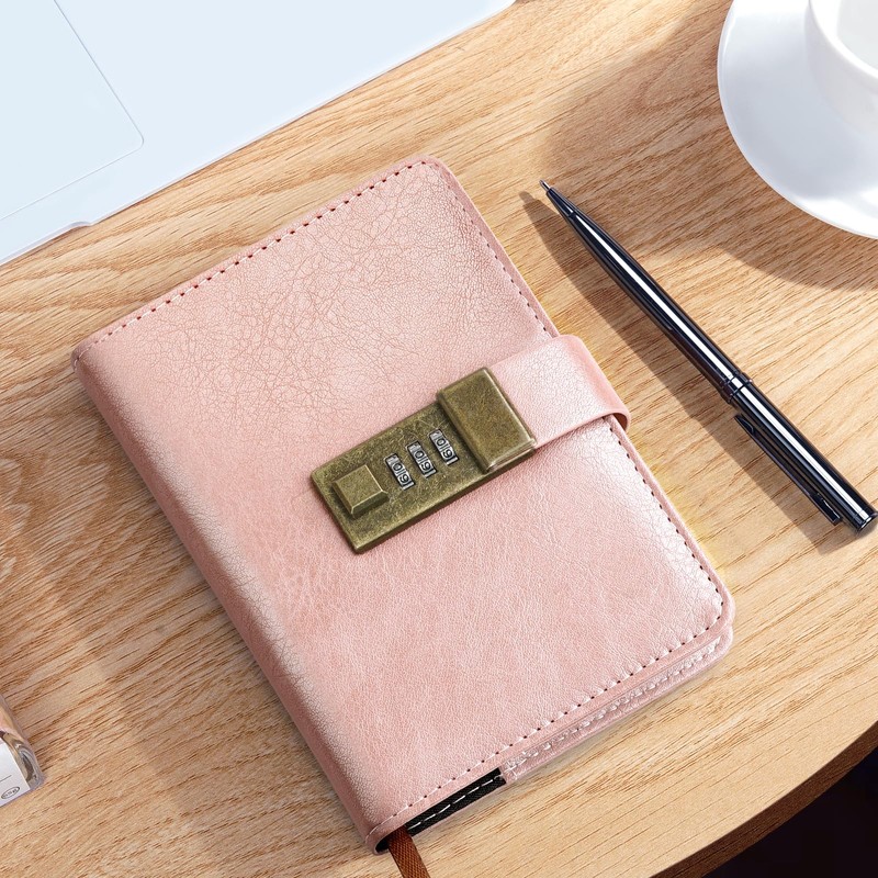 WEMATE Journal with Lock, Diary with Lock 192 Pages, Password