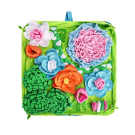 Snuffle Mat for Dogs, Slow Feeding Game Interactive Puzzle Dog Food Mat,Encourage Natural Foraging Skill-Dog Snuffle Mat 19.7''x19.7''Easy to Clean, Durable