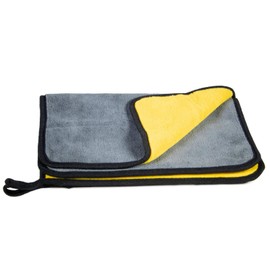 Cosey - Pack of 2, Premium Microfibre Polishing Cloth for Sensitive Paint Surfaces, 30 x 40 cm, Yellow/Grey