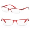 LUFF 4Pcs Anti-Blue-ray Reading Glasses Portable Ultra-Light Readers(0.00X)