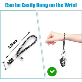 Crystal Mesh Keychain Ring Holder with Rhinestone Charm, Silver