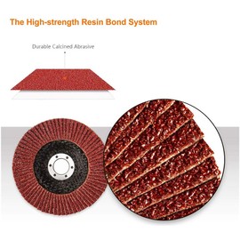 EETOOLS Pack of 10 Aluminum Flap Grinding Discs 115mm Abrasive Sanding Flap Wheel fits all 4 1/2" (115mm) Angle Grinders - Available in 5 Different Grits - 60 GRIT