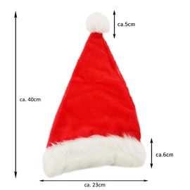Ciffre Baby Christmas Hat Santa Hat Plush Edge Red Christmas Party 2-3 Years
