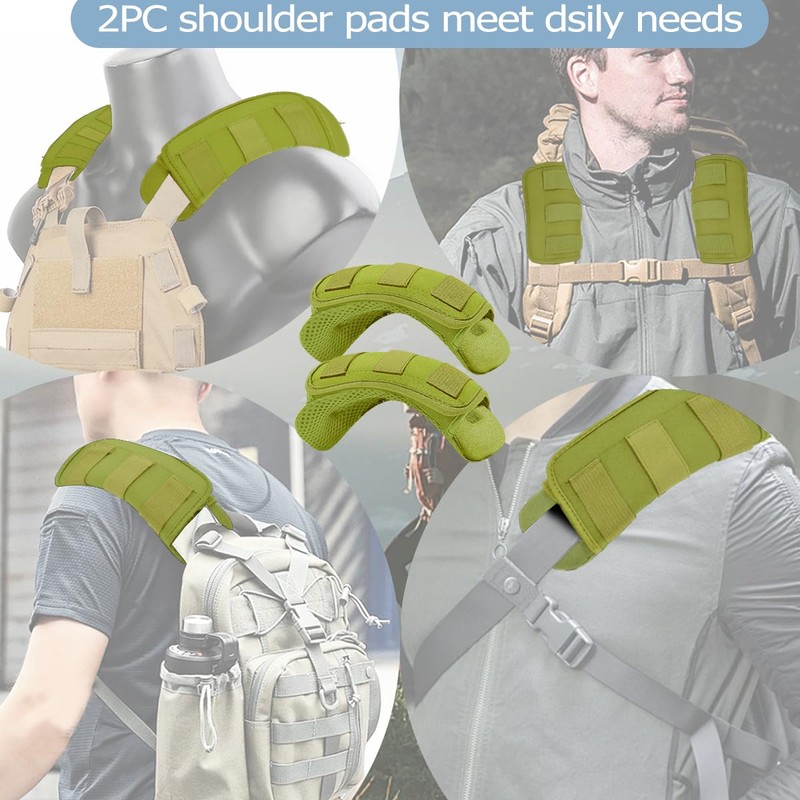 2Pcs Thick Cushioned Shoulder Pads, Featuring Anti-Slip Design and Breathable