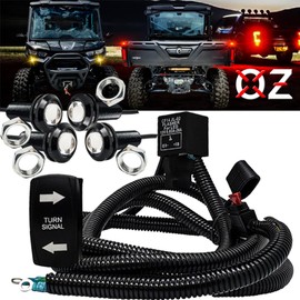 Amber & Red LED Turn Signal Kit Plug & Play Power Bus Bar Distribution Block Wire Harness Compatible with 2018-2023 Can-Am Maverick X3 Max RS Turbo RR Sport Trail Defender