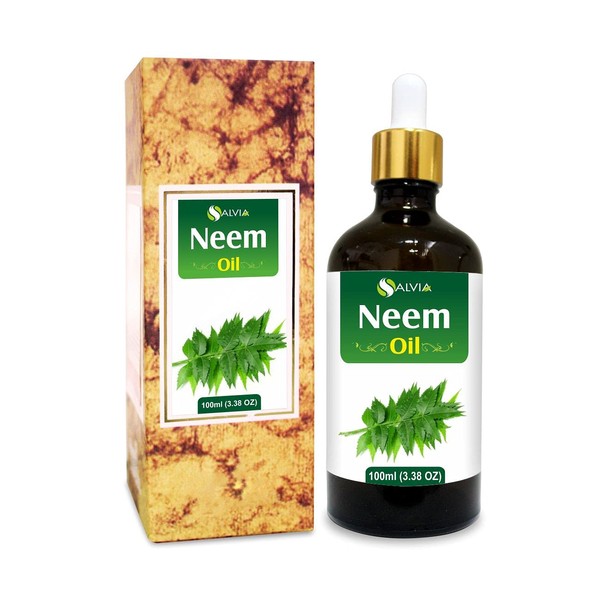 SALVIA | Organic Natural Neem Oil | 100% Organic Natural Neem Oil | Additive-Free | Versatile - Body Oil, Massage Oil, Aroma Oil, Essential Oil | Bulk | With Dropper 100 ML