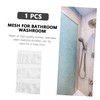 Ciieeo 1Pc White Hanging Bathroom Organizer with Mesh Pockets for
