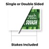Farm Fresh Summer Squash Yard Sign 5 Pack of 18