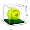 Better Display Cases Clear Acrylic Softball Display Case with Turf