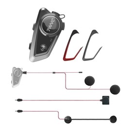 Motorcycle Helmet Bluetooth Headsets,Up to 1KM 2 Rider Intercom Bluetooth 5.1 Helmet Communication System with AI Voice and Music sharing,1000mAh (1pack for half and full helmet(hard&soft mic))