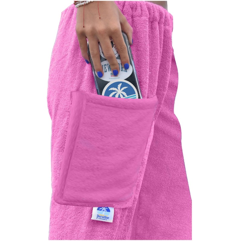 Paradise Towelwear Towel Pants for Swimmers – Pink - Cotton