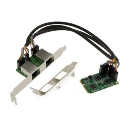 KALEA-INFORMATIQUE Mini PCIe MiniPCIe Card 2 Ports 2.5 Gigabit RJ45 LAN ethernet 10 100 1000 1G 2.5G Dual Chipset Realtek RTL8125