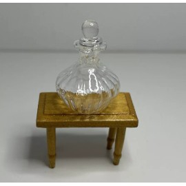 Unbranded Dollhouse Miniature Set Clear Wavy Glass Vase Jar With Cork 1:12 Scale Crafts
