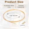 sourcing map 3 Rolls Bamboo Strips for Weaving, 0.16" x