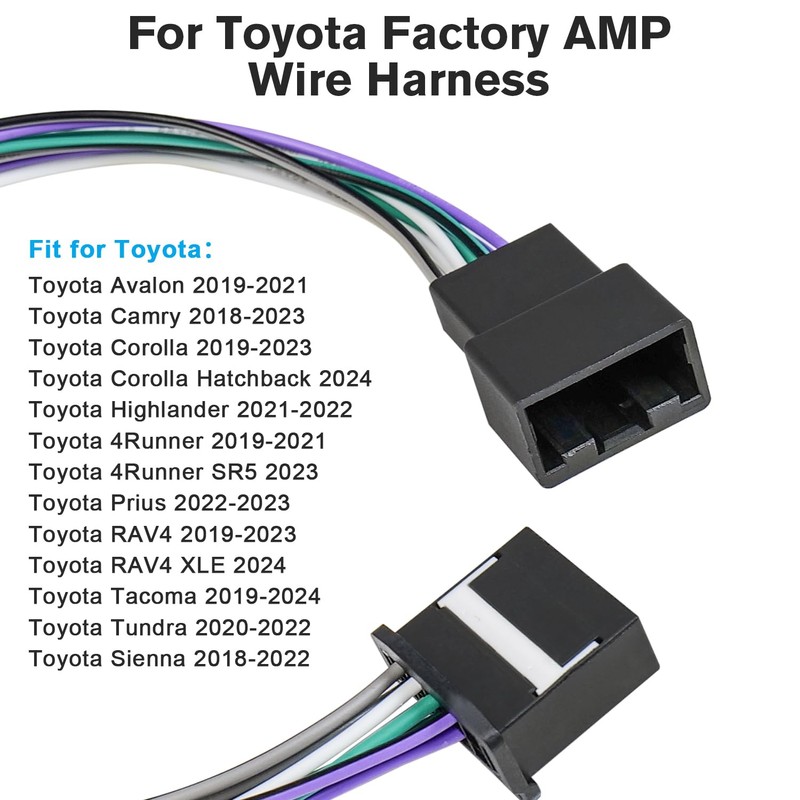 Zenoruslky Factory Radio Amplifier Subwoofer Wire Harness for Toyota