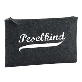 Hellweg Druckerei Kulturbeutel Peselkind Vintage Geschenk 1 Liter Charcoal Filz Peselkind Geschenkidee