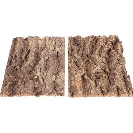 Kisangel 2Pcs Cork Bark Reptile Climbing Decor - Basking Platform for Terrarium Accessories