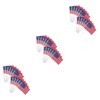 Kisangel 3sets Mini American Flags Stick Hand Waving Usa Flag