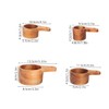 FUNOMOCYA 4pcs Wooden Measuring Spoons Precise Tea Scoops for Loose