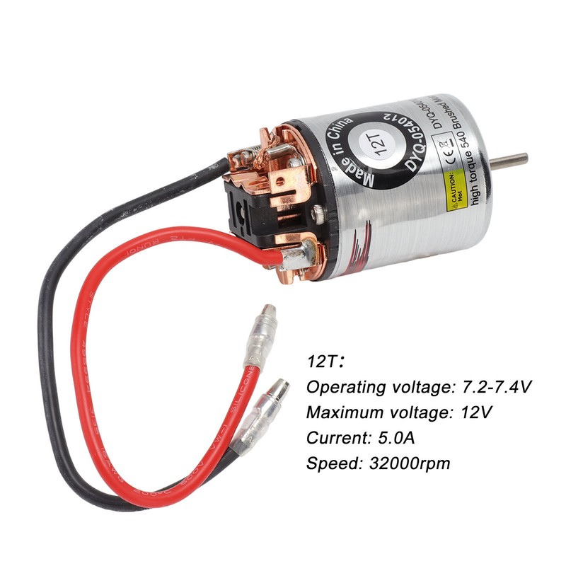 RC Brushed Motor 540 Waterproof High Torsion Brushed Motor with