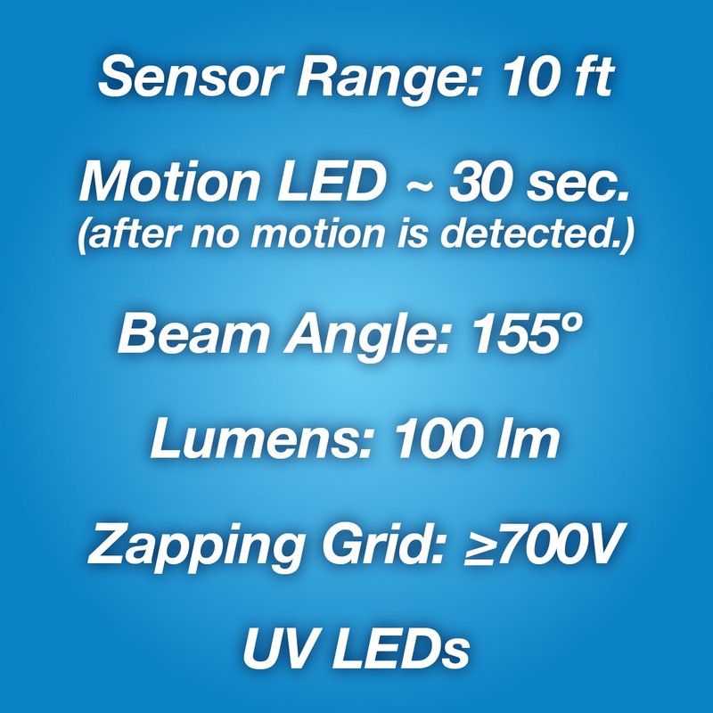 PIC 2-in-1 Solar Bug Zapper and Motion Sensor LED Light,