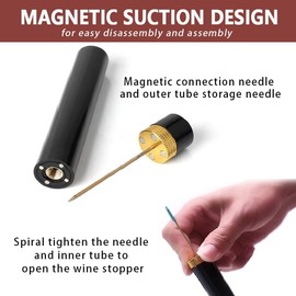 Wine Bottle Opener Portable, Portable Pocket Air Pressure Pump Wine Bottle Opener-Quick Bottle Opening, Assemblable and Magnetic Design Corkscrew for Home Restaurant Party Wine Lovers